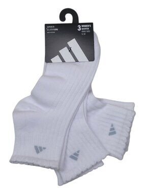 Adidas Womens Superlite ClimaCool Quarter Socks 3pk Lightweight Moisture-Wicking